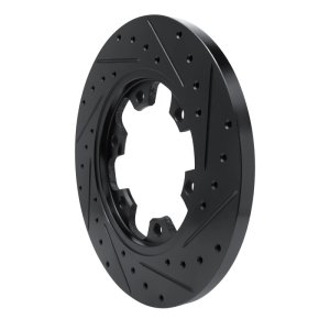 Ford Transit-350 Brake Rotor (1) - Rear Left - R1 Concepts - Drilled & Slotted - Black - `15-`25 Ford Transit-350 Brake Rotor (1) - Rear Left - R1 Concepts - Drilled & Slotted - Black - `15-`25